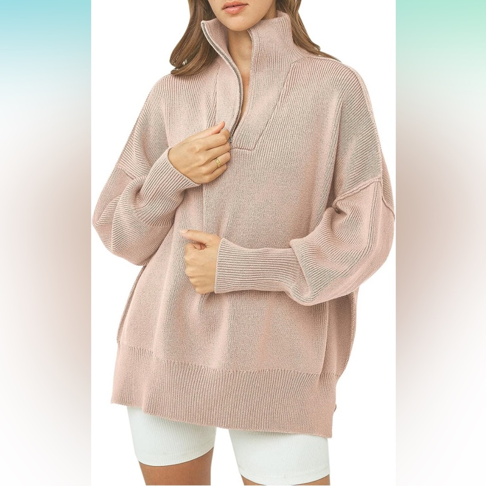 Set of 3 ANRABESS 3/4 Zip Sweatshirts